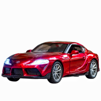 Modèle de voiture miniature en métal 1:32 Supra avec son et lumière, modèle de voiture en alliage à rétrofriction, jouet de supercar