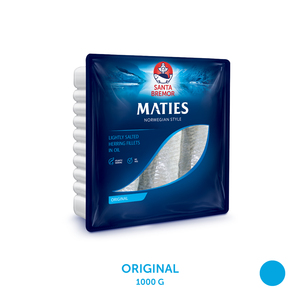 Filete de Arenque Atlántico Maties Original 1000 g, Ligeramente Salado en Aceite, Venta al por Mayor Directo de Fabricante - Product Image 1