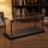 Boîte de présentation en acrylique transparente avec couvercle magnétique monobloc, portable et moderne, vente en gros d'usine