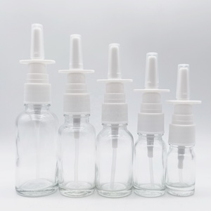 Pulverizadores nasales recargables, botellas de vidrio con cabezal de pulverización para solución salina, transparente, azul, marrón y verde, 1/2oz, 15ml - Product Image 3
