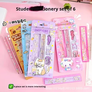 Set di cancelleria di lusso in scatola regalo con portapenne, temperino, righello per la scuola primaria, l'asilo e l'apprendimento. - Product Image 3