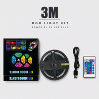Lampu Strip LED RGB Kasonic Laris Manis 2M 3M 5M 10M IP65 RoHS USB Remote Control RGB Light Kit