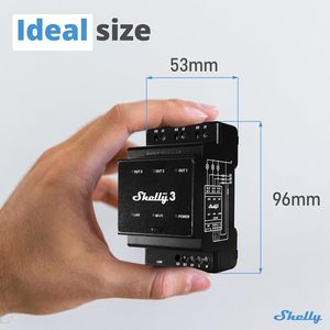 Relais intelligent Shelly Pro 3 |   Din |   Automatisation de la maison à 3 canaux Wi-Fi, compatible Alexa/Google Home, application iOS/Android, éclairage motorisé - Product Image 6