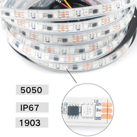 SHIJI extérieur étanche DV12V 10mm de large bande adressable rvb Smart LED lumière Flexible 1903 2811 Led bande lumineuse