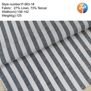 Tela de <span class=keywords><strong>Lino</strong></span> 100% a Rayas, 140 cm de Ancho, 145 g, Material de <span class=keywords><strong>Lino</strong></span> Ligero y Transpirable para Prendas de Vestir, OEM/ODM - Product Image 6