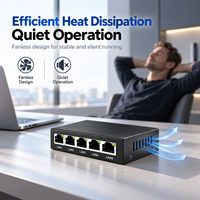 Mini-commutateur Ethernet Gigabit 5 ports 10/100/1000 Mbps non géré pour bureau, Plug and Play pour la maison, le bureau, la vidéosurveillance, OEM ODM