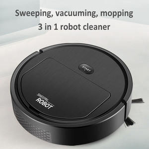 Aspirateur robot intelligent à faible bruit 3-en-1 : balayage, aspiration, lavage, noir/blanc, ABS, robot de nettoyage domestique - Product Image 2