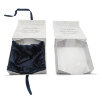 Boîte cadeau de luxe pour extensions de cheveux, boîte en papier personnalisée avec tissu en soie, boîte rigide en carton avec aimant