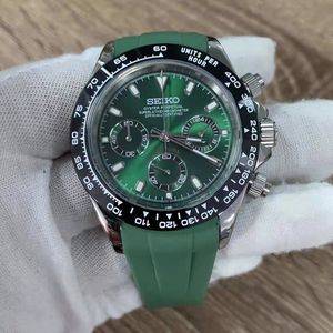 Montre de luxe en acier inoxydable avec mouvement Seiko à quartz de 40 mm, cadran en cristal saphir, largeur du bracelet de 20 mm, résistance à l'eau 3 BAR - Product Image 3