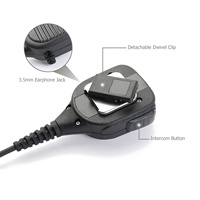 Mikrofon Kondensor Genggam Berkabel OEM Profesional dengan Jack Audio 3.5mm untuk Walkie Talkie XPR3500e Portabel