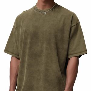 Camisetas lisas Vintage de moda para hombres y mujeres, tela de punto de algodón 100%, diseño básico de gran tamaño para entrenamientos de verano - Product Image 6