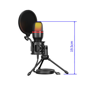 Mecondenser kondenser mikrofon RGB aydınlatma bilgisayar telefonu PS4 PS5 oyun yarışması canlı yayın kayıt ve video düzenleme - Product Image 6