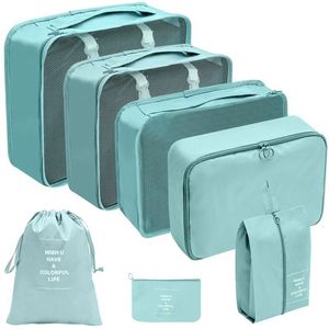 Customized 7 Pcs Foldable Wholesale Waterproof Portable Travel Luggage Organizer Packing Cubes <b>Suitcase</b> Organizer - Product Image 4