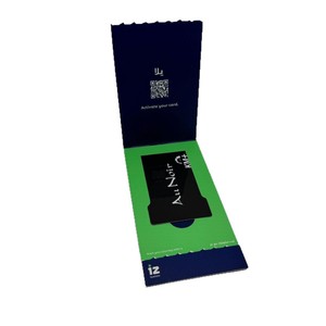 Custom Membership Card Credit Card VIP Card Holder <b>Folder</b> <b>Box</b> With QR Code Activation Green Blue Design High-End Business Use - Product Image 5