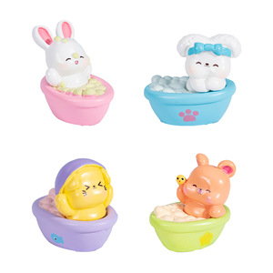 Figurines d'animaux de dessin animé mignons en résine, mini jouets de bain pour enfants, décorations de bureau - Product Image 1