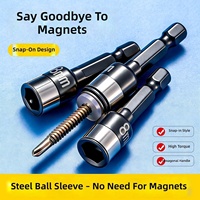 Douille magnétique industrielle de 8 mm pour visseuse à chocs, embout hexagonal de 1/4 pouce en acier avec système de verrouillage à bille