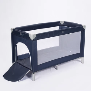 Lit bébé portable pliable avec panneau en maille <span class=keywords><strong>Parc</strong></span> de jeu pour bébé facile à transporter avec <span class=keywords><strong>crochet</strong></span> deuxième couche et table à langer - Product Image 2