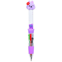 Mini stylos multicolores 4-en-1, stylos mignons en vrac pour enfants, stylos à bille pour fêtes d'anniversaire, cadeaux amusants, encre assortie, stylos Kawaii
