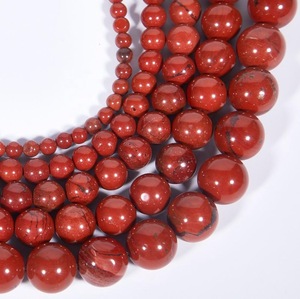Cuentas de piedra redonda de <span class=keywords><strong>jaspe</strong></span> rojo, joyería Natural, pulsera, collar, 4mm, 6mm, 8mm, 10mm, 12mm, 14mm, bolsa de roca HSS - Product Image 2