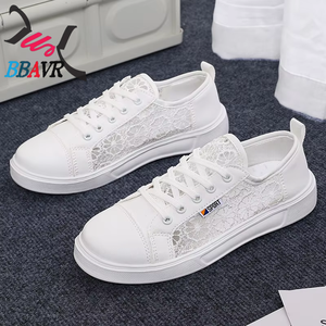 Dropshipping 2024, Zapatillas Deportivas Blancas de Malla para Mujer, Estilo Coreano, Transpirables, con Cordones, Versátiles, Nuevo Diseño, Casuales - Product Image 1