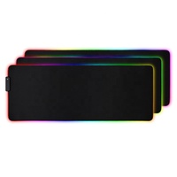 Tapis de souris de jeu en caoutchouc à design ondulé personnalisé, vente chaude, tapis de souris avec éclairage LED changeant, couverture de clavier RVB