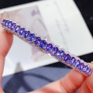 Bracciale di Alta Qualità in Pietra <span class=keywords><strong>Tanzanite</strong></span> Blu per Donne, Gioiello per Feste, Fidanzamento, Matrimonio e Occasioni Speciali - Product Image 3