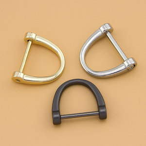 Mosquetón de aleación de zinc tipo D con hebilla de herradura, accesorio de ferretería para llavero y bolso, uso general, resistente al desgaste - Product Image 1