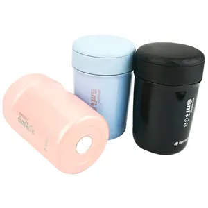 grade isolierte lebensmittel lagerung container imbiss edelstahl thermos jar metall vakuum isolierte glaskolben