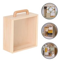 Boîte-cadeau en bois à couvercle transparent avec récipient décoratif pour le stockage des fournitures de fête et la vitrine pour une utilisation en pot