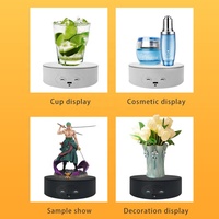 Plateau tournant électronique intelligent portable de 13 cm, rotation à 360 degrés, 3 vitesses réglables, support d'affichage