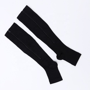 Calcetines de compresión con cremallera y Punta abierta hasta la rodilla, <span class=keywords><strong>para</strong></span> mujer, <span class=keywords><strong>para</strong></span> dormir, belleza, previene venas varicosas - Product Image 5