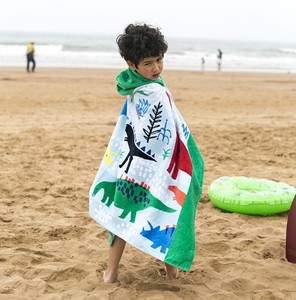 Quick dry 100% cotone colorfast velluto stampato bambini telo da bagno con cappuccio <span class=keywords><strong>poncho</strong></span> - Product Image 6