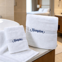 Ensemble de serviettes d'hôtel personnalisées, fabricant en gros, logo personnalisé, serviettes de bain de spa en gros, serviettes en coton pur, blanches, absorbantes
