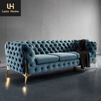Ensemble canapé d'angle rembourré en velours, 4 places, mobilier de maison européen, offre spéciale