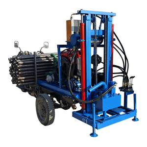 Mini-foreuse à eau bleue avec 3 roues et support de tuyaux pour l'extraction des eaux souterraines - Product Image 6