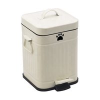 Poubelle carrée en métal de 1.3 gallons Poubelle 5L Poubelle Poubelle avec doublure amovible Seau Poubelle à caca pour chiot