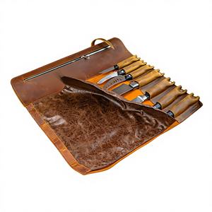 Estuche de Viaje Enrollable para Cuchillos de Chef, de Cuero de Lujo Profesional, con Protección a Prueba de Olores, Porta Herramientas de Cocina LSKR-0061 - Product Image 1