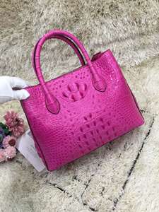 Custom 100% Crocodile Leather Work Tote Bag Large Capacity Women's Business Handbag Shopper Bag OEM Wholesale - Product Image 4