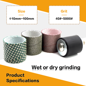 Tambor de goma Diamante CBN Bandas en espiral Escariadores en espiral bandas de tambores de lijado <span class=keywords><strong>para</strong></span> <span class=keywords><strong>amoladora</strong></span> neumática - Product Image 2