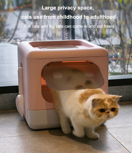 Pet malzemeleri kedi kum kabı tamamen kapalı süper büyük katlanır kedi kum kabı - Product Image 4