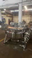 Olla Industrial de Acero Inoxidable de 50L-600L con Agitador Sanitario para Cocinar, Mezclar y Hervir Sopas y Papillas