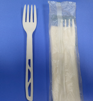 Ensemble de vaisselle jetable écologique en CPLA (cuillère/couteau/fourchette) - Emballage biodégradable de couleur personnalisée pour utilisation en extérieur lors de fêtes