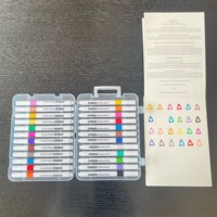 Lot de feutres acryliques Bonvada, 12, 24, 36, 48 couleurs, logo personnalisé, pointe feutre pour dessin d'enfants, fournitures artistiques certifiées EN71-3