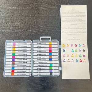 Ensemble de stylos marqueurs acryliques 12 24 36 48 couleurs Logo personnalisé Marqueurs de dessin pour enfants Stylo à pointe feutre pour fournitures artistiques - Product Image 2