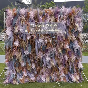 Planta en forma de propuesta de matrimonio telón de fondo decoración de boda al aire libre hoja verde artificial corazón flor arco