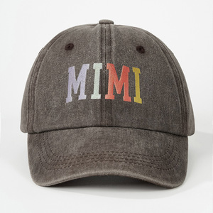 Gorra de béisbol bordada a la moda <span class=keywords><strong>MIMI</strong></span>, parasol de tela lavada de nuevo estilo para hombres y mujeres, sombrero de ocio al aire libre - Product Image 4