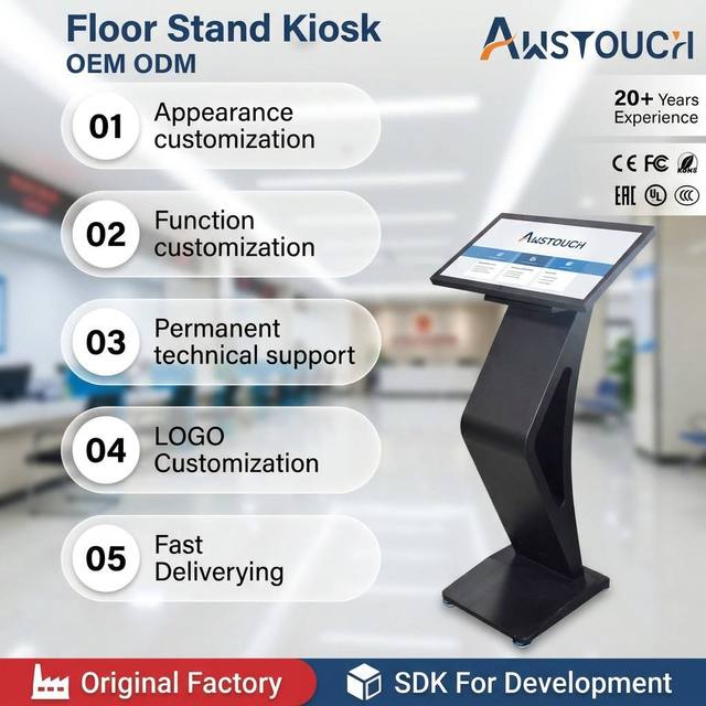 AWSTOUCH 21.5-Inch Self-Checking Kiosk Capacitive Touch Screen for Efficient Customer Service and Seamless User Experience