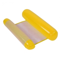 En stock : Hamac aquatique gonflable en PVC à deux tubes avec filet, flotteur de piscine et bouée de natation