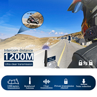 Casque de moto XINOWY V6 Plus avec interphone Bluetooth, casque de moto BT sans fil, interphone pour 6 motards, portée de 1200 m