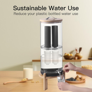Vật liệu thủy tinh trọng lực nước hệ thống lọc nước 14L Công suất Countertop nước quả cho nhà cắm trại và du lịch - Product Image 6